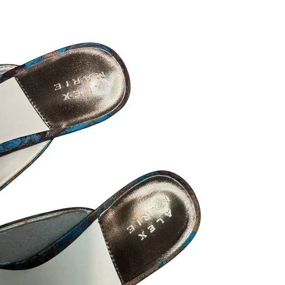 Alex Marie Metallic Floral Brocade Pointed Toe Mules | Size 9M NWT - Picture 9 of 14